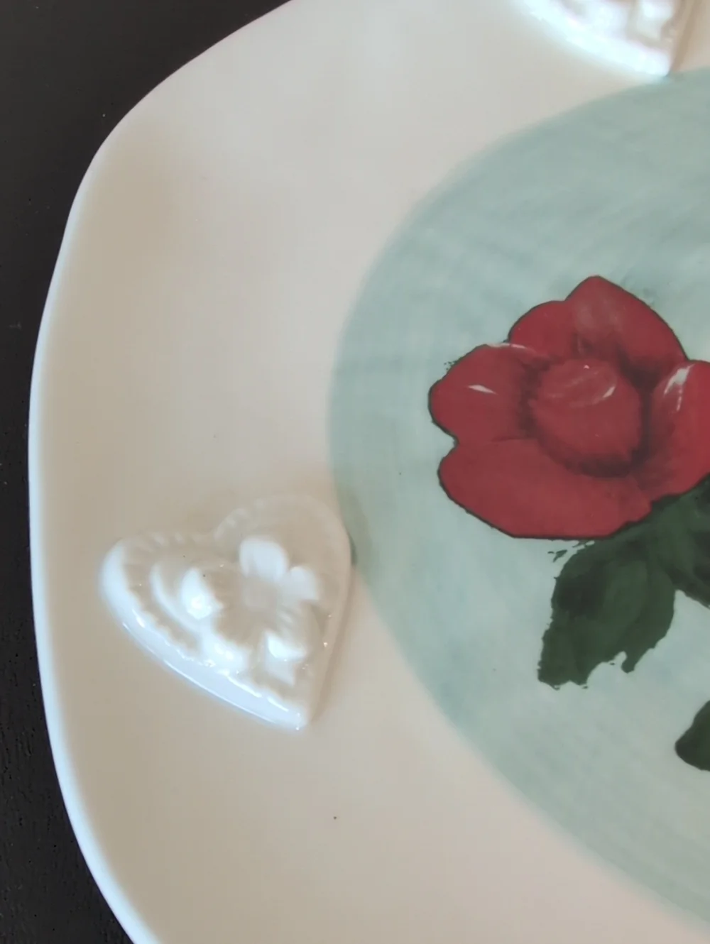 Anthropologie Francesca Kaye Hand Painted Stoneware Dessert Plate. 8.75